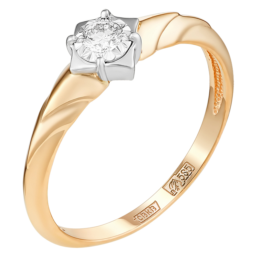 Кольцо, золото, бриллиант, 1-11-0832-101